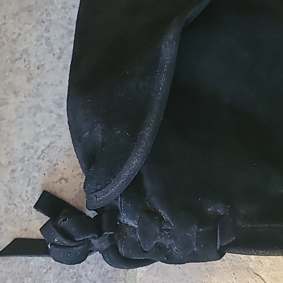 Aldo black Y2K suede pirate boots with back laces size 38 - Picture 5 of 9